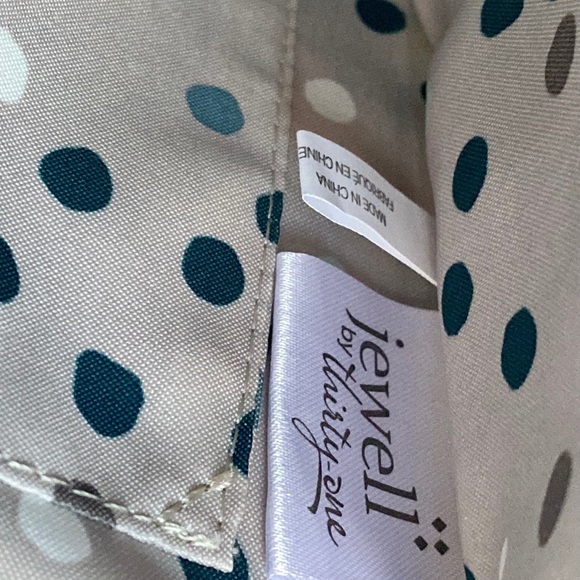 Thirty-One Jewel Crossbody Bag/Tote - Faux Leather Pebble.  Green/Blue. New!!!!! - Picture 8 of 11